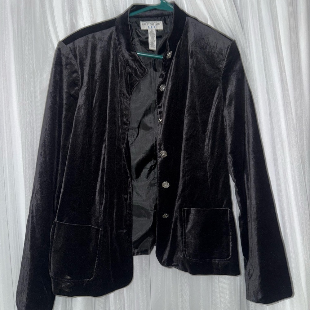 Black Velvet Blazer Jacket